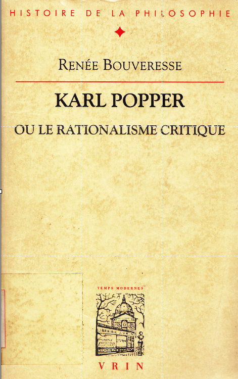 Karl Popper ou le rationalisme critique