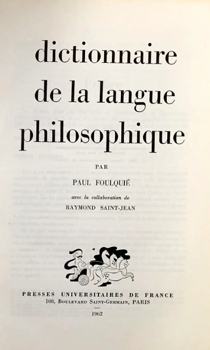 Dictionnaire de la langue philosophique