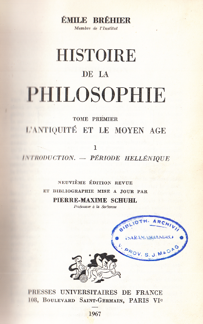 Histoire de la philosophie