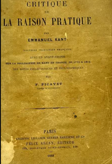 Critique de la raison pratique / Emmanuel Kant (1888)