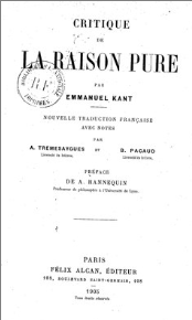 Critique de la raison pure / Emmanuel Kant (1905)