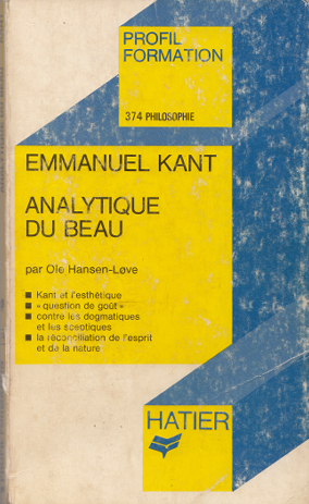 Analytique du beau / Emmanuel Kant