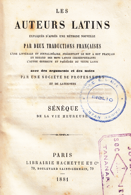 Les auteurs latins / Sénèque