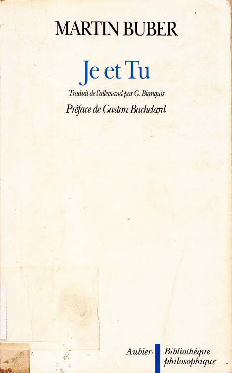 Je et Tu / Martin Buber