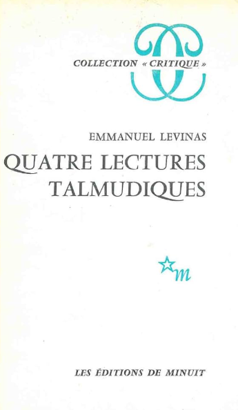 Quatre lectures talmudiques / Emmanuel Levinas (1968)
