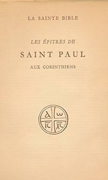 Les épîtres de saint Paul aux corinthiens /