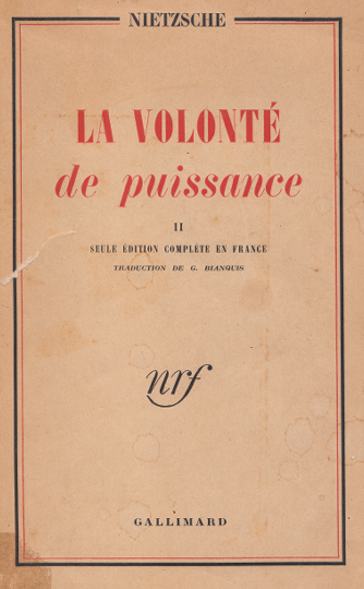La volonté de puissance 2 / Friedrixch Wilhelm Nietzsche