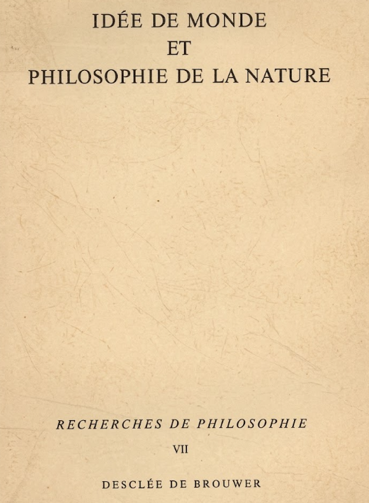 Idée du monde et philosophie de la nature